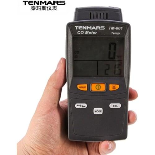 Digital TM-801 TENMARS CO Meter LED backlight carbon monoxide/CO detector tester