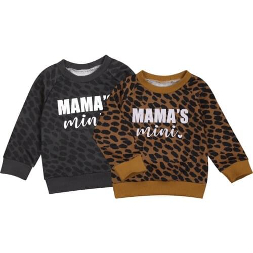 Citgeett Autumn New Children Baby Boys Girls Leopard Printed Pullover Sweater Long Sleeve Casual Top Spring Winter Clothes