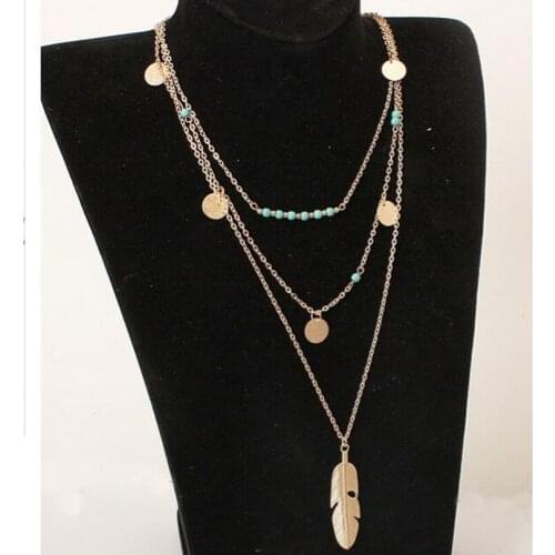 Europe and the United States foreign trade handicrafts simple sequins multi - level necklace speed selling hot models