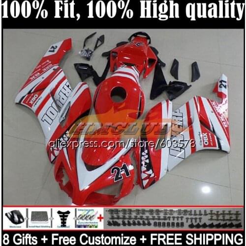 Bodys Injection For HONDA CBR1000 CBR 1000 RR CC 1000CC 50CL.3 CBR1000RR 04 05 CBR 1000RR 2004 2005 OEM Fairings Red white