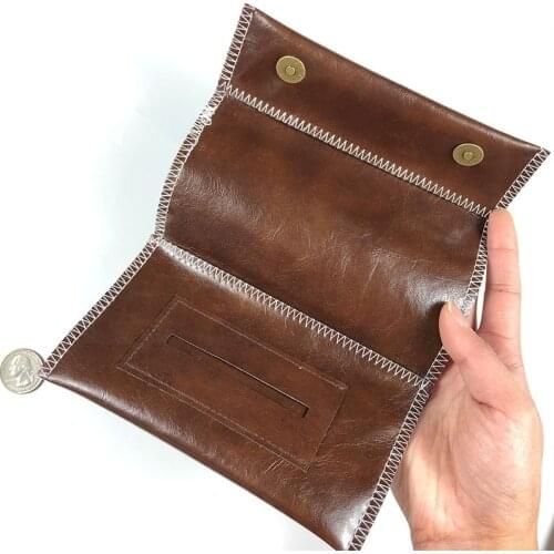 Pro Coffee PU Leather Loose Tobacco Pouch Holder Cigarette Case Wallet Purse Rolling Paper Bag Portable