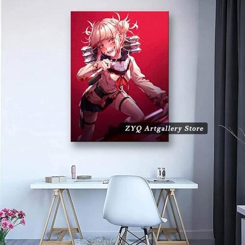 My Hero Himiko Toga Canvas Prints Wall Art Paintings Pictures for Living Room Bedroom Decoration Wall Art Toilet Poster