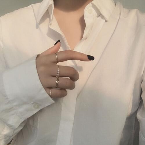 New 2020 Style Hiphop/Rock Metal Geometry Circular Punk Ring Opening index finger Accessories buckle joint tail Ring for women
