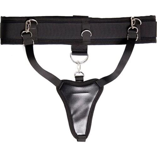 Leather Underwear Panties Thong Female Chastity Belt With Steel Chain Fetish Bondage Restraints Sex Toys For Women