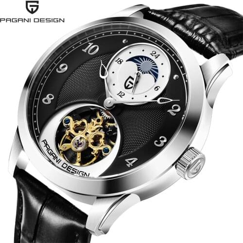 2021 Mens Mechanical Watches Luxury Skeleton Automatic Wristwatch Top Brand Stainless Steel Men Watches Relogio Masculino