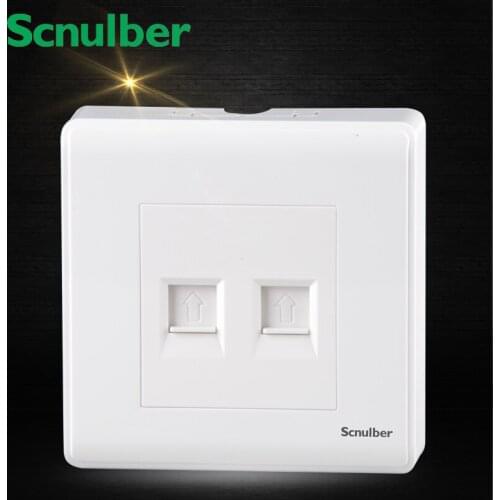 Surface mounted TO RJ11 Telephone and RJ45 Internet wall switch Socket Outlet