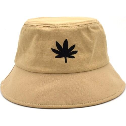 Original New Maple Leaf Bucket Hats Summer Panama Women Embroidery Visor Fisherman Hat Men Beach Sun M57