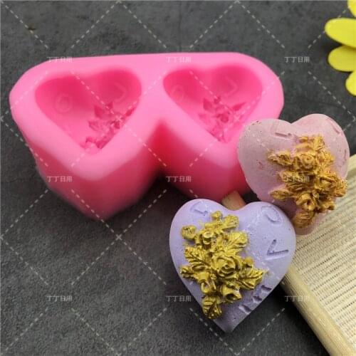 Various Love Rose valentine Silicone Cake Mold Baking Silicone Mould For Soap Cookies Fondant Cake Tools Cake Decorating