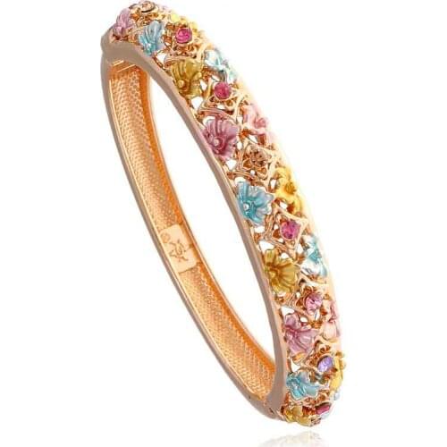 Adjustable Fashion Cloisonne Bangle Lady Ethnic Bracelet Maker