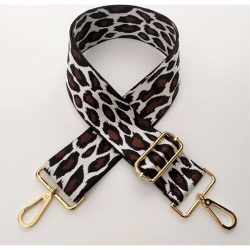 Leopard Bag Strap Women Handbag Belt 5cm Wide Shoulder Bag Straps Replacement Strap Accessory Bag Part Adjustable Belt for Bags
