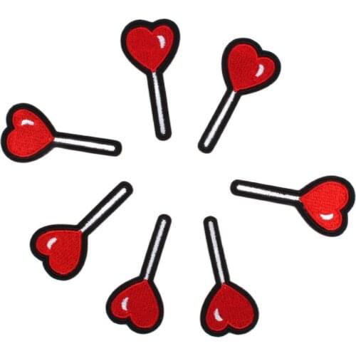 10pcs Iron On Balloon Patches Cartoon Embroidery Lollipop Stickers DIY School Bags Jeans Coats Dress T Shirts Sewing Badge