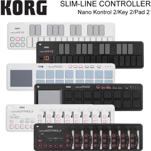 Korg nanoKEY2 nanoPAD2 nanoKONTROL2 Slim-Line USB MIDI Pads 16 Tripper Pads with USB Cable