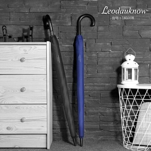 Leodauknow Windproof Long-handle Stylish Mens Umbrellas Use High-density Touch Cloth High Class and Noble Atmosphere