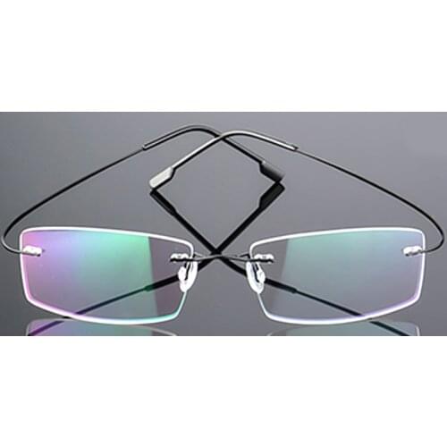 High Quality Rimless Photochromic Reading Glasses Men Women Progressive Multifocal Anti Blue-ray Presbyopic Glasses Titanium
