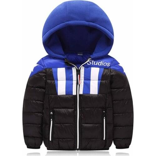 Boys Winter Jacket 2018 New Hooded Kids Girls Winter Coat Long Sleeve WindProof Children Down Coat Outwear Warm 2-8 Years