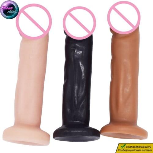 PVC Women Masturbator Dildo Realistic Penis Fake Dick Soft Anal Plug Small Portable Female Sex Toys for Women Lesbian Gay Men