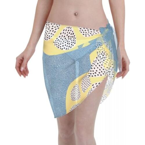 2021 Beach Bikini Cover Ups Wrap Skirt Lemon Women Bathing Suit Sexy Swimsuit Beachwear