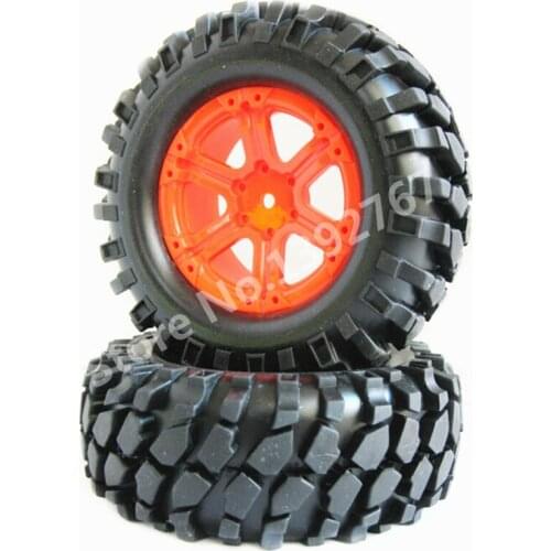 4piece/set Rubber Wheel Rim&Tyre Tires 96mm*38mm 12mm-Adapter 1/10 RC Car Off-Road Crawler Trucks RC Car HSP HIMOTO Tamiya