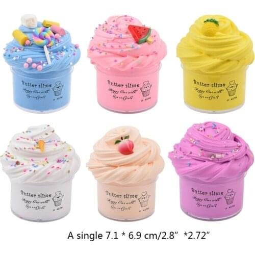 6 Pack Party Gifts Super Soft Stretchy and Non Sticky DIY Butter Slime Toys