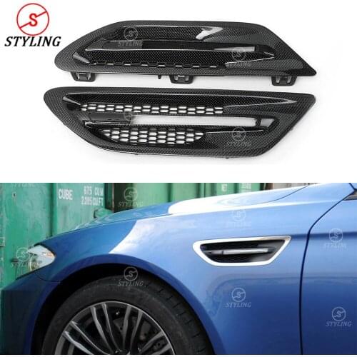 F10 M5 Auto Fins Bumper Lip Kit trim For BMW M Series carbon fiber fender Replacement Air Vent exterior trim 2010-2017 2018 2019