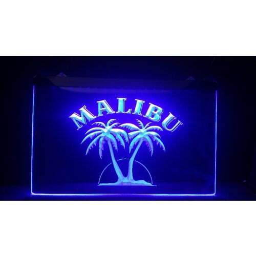 B21 Malibu Rum Bar Pub NEW LED Neon Light Sign vintage home decor
