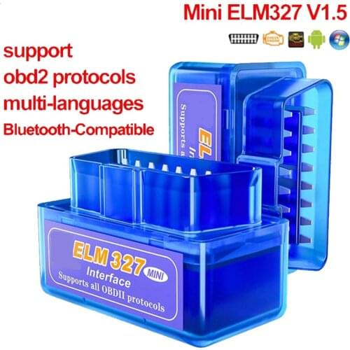 Mini ELM327 V1.5 PIC18F25K80 Chip OBD2 Diagnostic Scanner Elm 327 Bluetooth-Compatible/Wifi V2.1 OBDII Adapter Tools