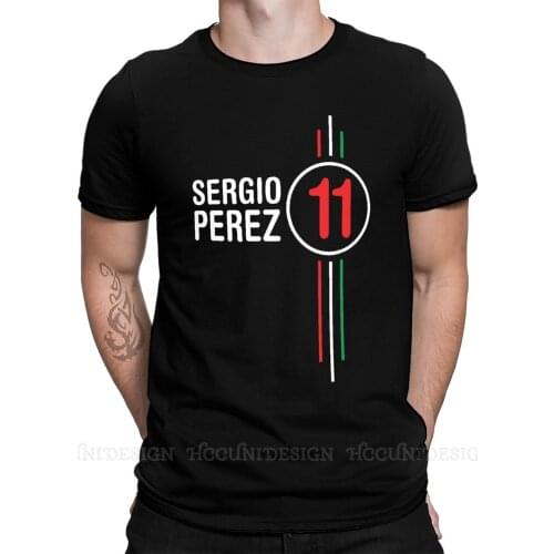 Formula 1 New Arrival T-Shirt Sergio Perez Formula 1 Motorsports Racing Design Crewneck Cotton O NECK Short Sleeved Adult