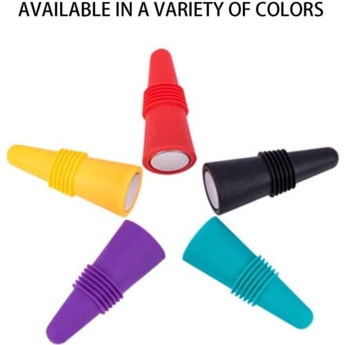 6 Pcs Bottle Sealed Stopper Reusable Silicone Saver Cap Stainless Steel Bottom Champagne Sealer for Club Home Bar (Yel