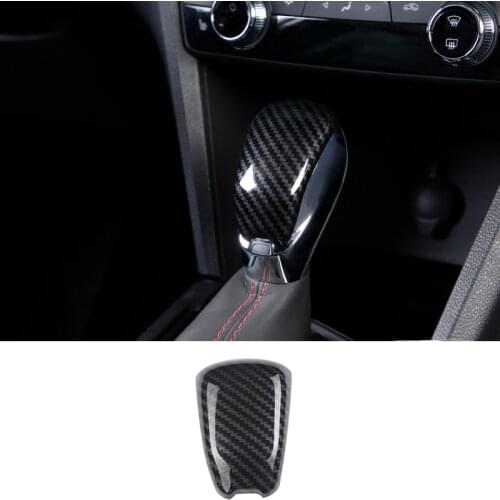 Lsrtw2017 Carbon Fiber Car Gear Lever HeadCover Trims for Chevrolet Orlando Onix 2018 2019 2020 Accessories Chrome Shift Knob