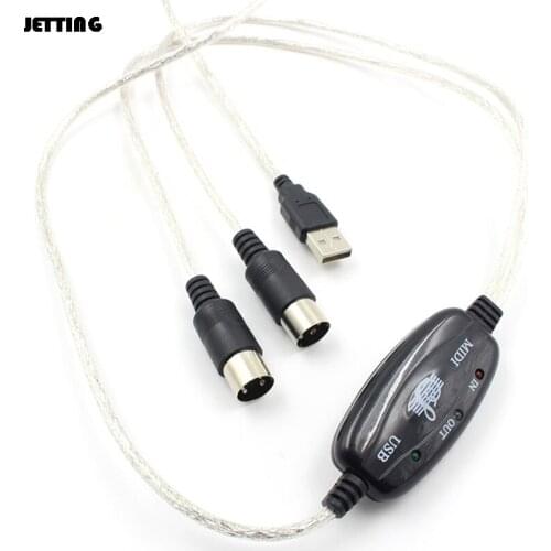MIDI to USB Interface Cable Adapter for Keyboard Electronic Drum Music Create
