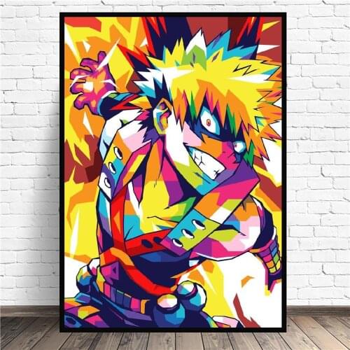 Katsuki Bakugou WPAP Canvas Painting Wall Anime Art Pictures Prints Home Decor Wall Poster Decoration For Living Room