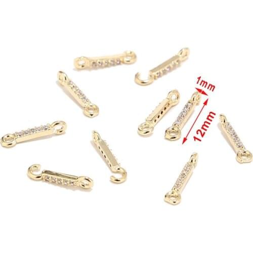 20pcs/lot Fashion Style Copper Gold Rhodium Connector with Bling Bling Accessories For Women DIY Jewelry Making