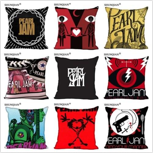Customized Pillow Cover Pearl Jam Decorative Pillowcase Square Zipper Pillow Cover 20X20cm 35X35cm 40x40cm