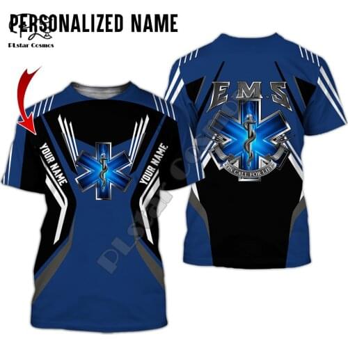 PLstar Cosmos Newest Emergency Medical Service EMS 3D Print T-shirt Harajuku Streetwear Men/Women Short Sleeve Drop Shipping E30