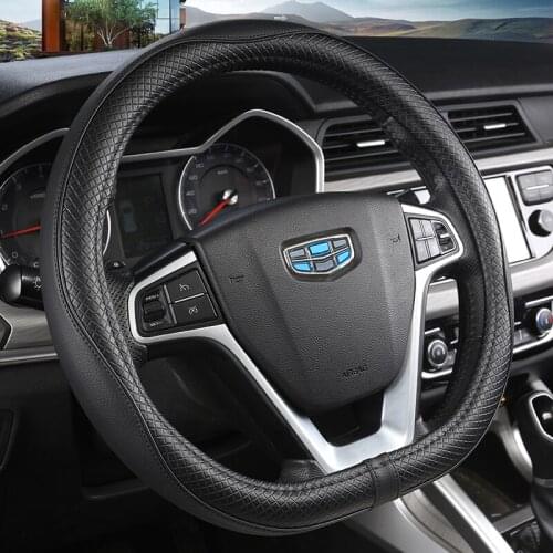 D Type Steering Wheel Cover For Chery Arizzo 5 6 GX Tiggo 5X 7 8 2019-2021 Geely Atlas Coolray I Emgrand 7 Emgrand GT 2015-2021
