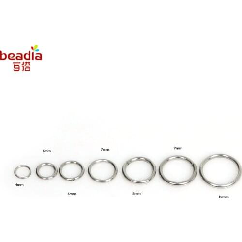 200Pcs Stainless Steel Open Jump Rings 4mm/5mm/6mm/7mm/8mm/9mm/10mm For DIY Jewelry Making Necklace Bracelet Findings Connector