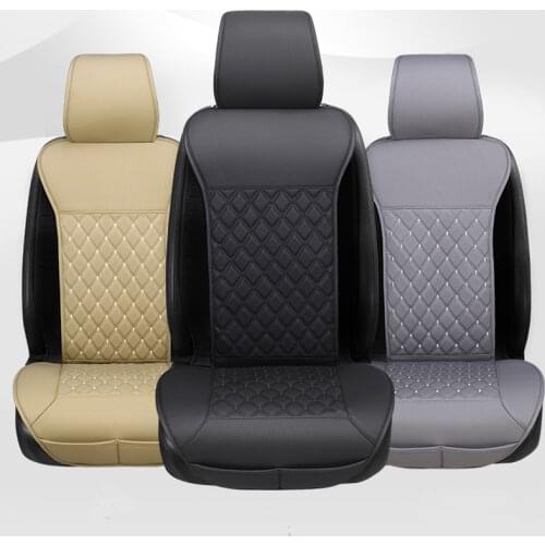 PU Leather Car Seat Cover Automotive Universal Waterproof Seat Cushion Backrest Auto Front Chair Protector Mat With Pocket