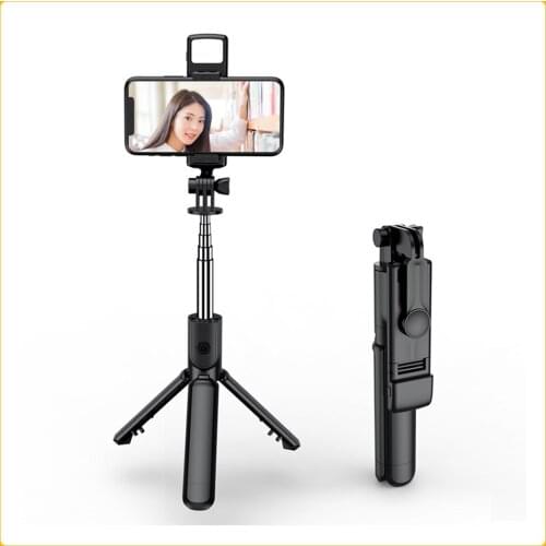 S03S Wireless Bluetooth Selfie Stick Foldable Mini Tripod with Fill Light Foldable Mini Expandable Monopod Portable for Phone