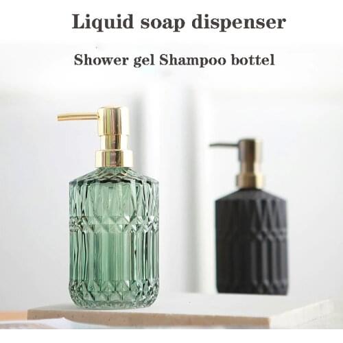 Glass Soap Dispenser Storage Bottle Transparent Portable Lotion Shampoo Sub-bottling Bathroom Decoration Liquid Soap Dispenser