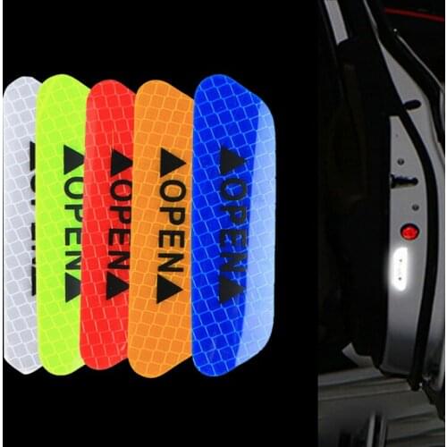 Car Door Stickers Safety Warning Mark OPEN Reflective Sticker For citroen c4 c2 c5 c3 ds ds5 ds6 ds7 Jumpy Dispatch SpaceTourer