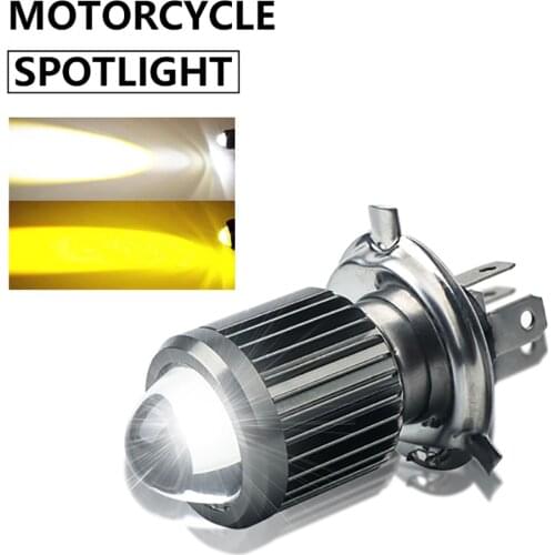 LED Motorcycle Headlight H4 LED Bulb HS1 BA20D 9-80V White Yellow H6 Motorcycle Headlight Halogen Bulb Scooter E-Bike Fog Lamp