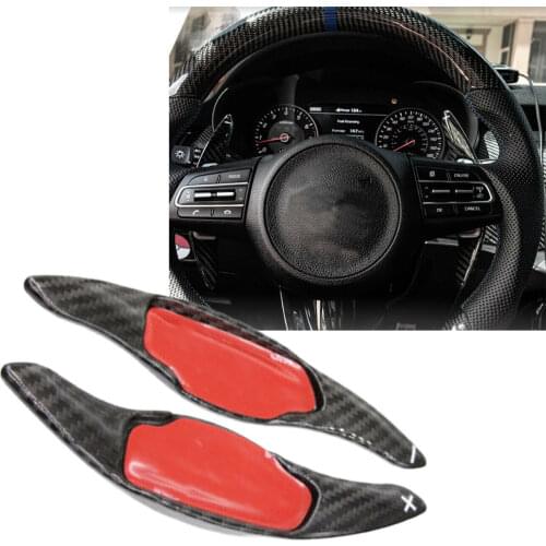 Carbon Fiber Steering Wheel Shift Paddle Extensions Add On For Kia Stinger 2PC