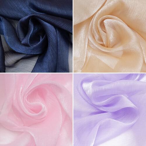 1.5m*10m Wedding Sheer Mirror Organza Fabrics For Decoration Snow Crystal Shining Organza Fabric