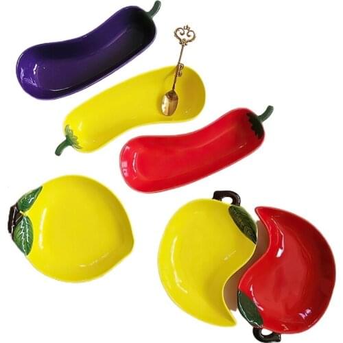 1PCS Bone China Plate Tableware Apple Red Sushi Dish Meal Dinner Service Ceramic Dinnerware Restaurant Home Kitchen Supplies