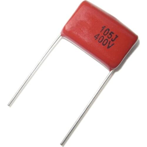 10pcs 400V 1Uf 105J 1000NF Pitch 15mm 400V 5% DIP CBB Polypropylene film capacitor