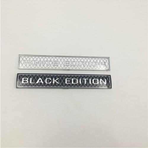 2008-2019 For Toyota Land Cruiser HighLander Rear Trunk White Black Edition Emblem Logo Nameplate Decal