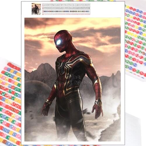 Diamond Painting Marvel Iron Spiderman Cartoon 5D Hobby Art DIY Rhinestone Mosaic Full Square Round Drill Kits Home Mural Decor