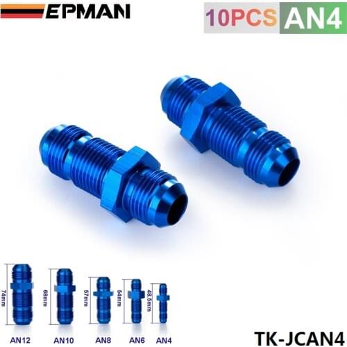 AN-4 to AN-4 FlARE BULKHEAD STRAIGHT MALE FUEL OIL HOSE FITTING ADAPTER TK-JCAN4