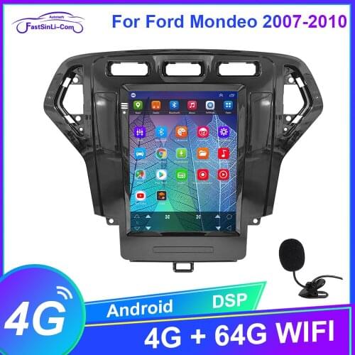 Android Tesla style Car GPS Navigation Vertical screen GPS multimedia radio for Ford Mondeo 2007-2010 year