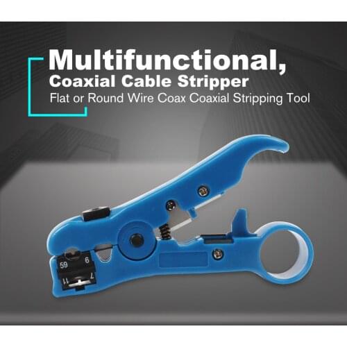Automatic Stripping Pliers Network Cable Stripping Pliers Tool Flat or Round UTP Cat5 Cat6 Wire Coax Coaxial Stripping Tool for